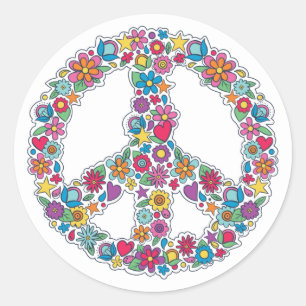 Sticker Rond Symbole de paix