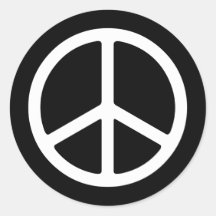 Symbole de paix blanc maigre