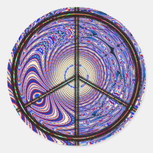 Sticker Rond Symbole de paix Spider