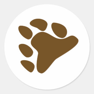 STICKER ROND SYMBOLE DE PASSE D'OURS