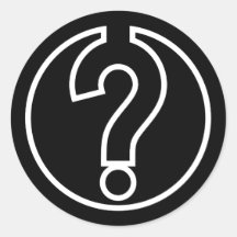Symbole de question en cercle noir