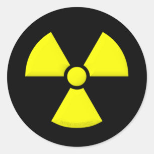 Sticker Rond Symbole de rayonnement