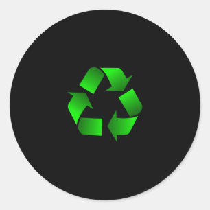 Sticker Rond Symbole de recyclage