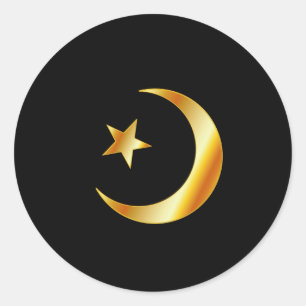 Sticker Rond Symbole de religion de l'Islam