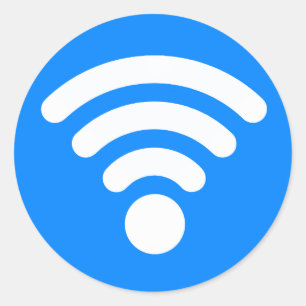 Sticker Rond Symbole de Wifi