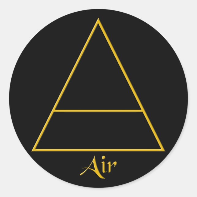 Sticker Rond Symbole d'élément d'air de Falln Pagan (Devant)