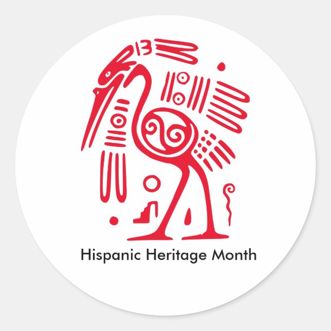 Sticker Rond Symbole des oiseaux mexicains Mois du patrimoine e (Devant)