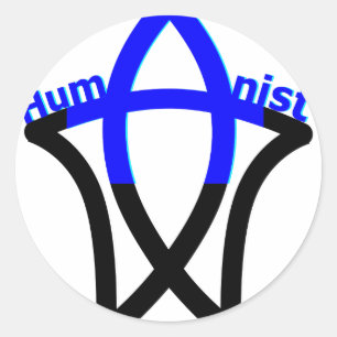 Sticker Rond Symbole d'humaniste