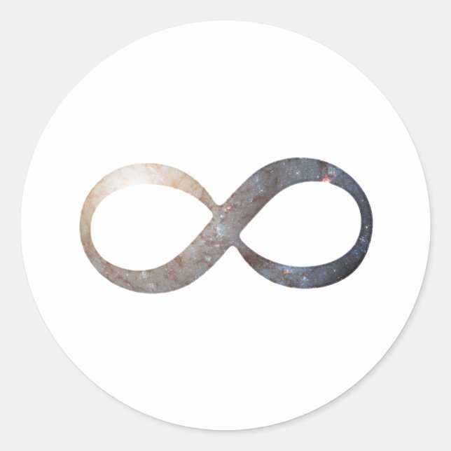 Sticker Rond Symbole d'infini (Devant)