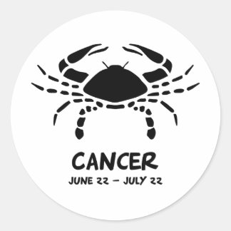 Sticker Rond Symbole du cancer du zodiaque