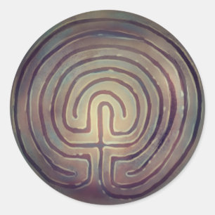 Sticker Rond Symbole du Labyrinthe