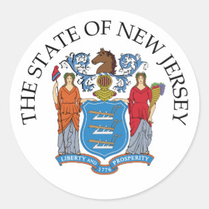 Sticker Rond Symbole du New Jersey