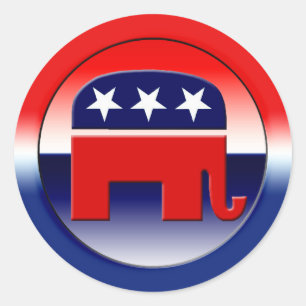 Sticker Rond Symbole du parti républicain
