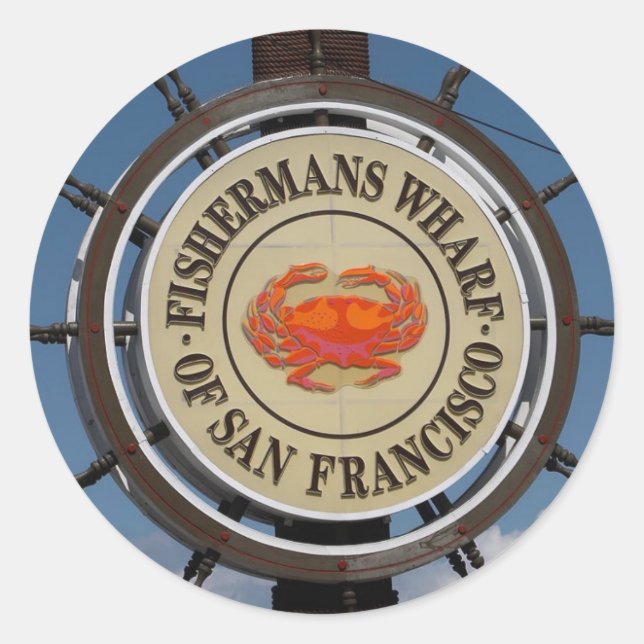 STICKER ROND SYMBOLE DU QUARTIER DES PÊCHEURS (Devant)