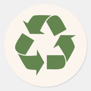 Sticker Rond Symbole écologique flèche recycler réutiliser tout