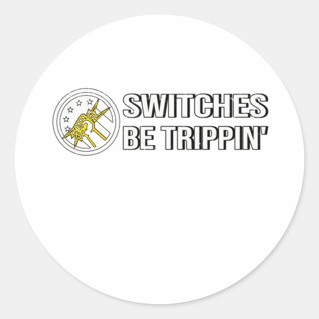 Sticker Rond Symbole électronique drapeau électronique Wordwitz (Devant)