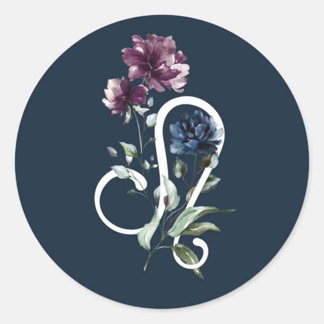 Sticker Rond SYMBOLE Étoile Léo Zodiaque (Devant)