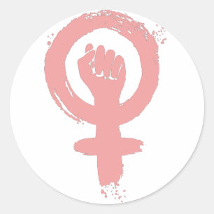 Sticker Rond SYMBOLE FÉMININ PREMIER POINTE Justice sociale