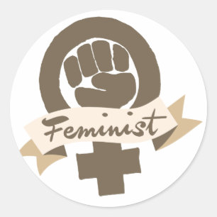 Sticker Rond Symbole féministe
