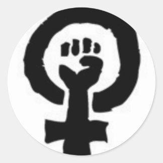 Sticker Rond Symbole féministe