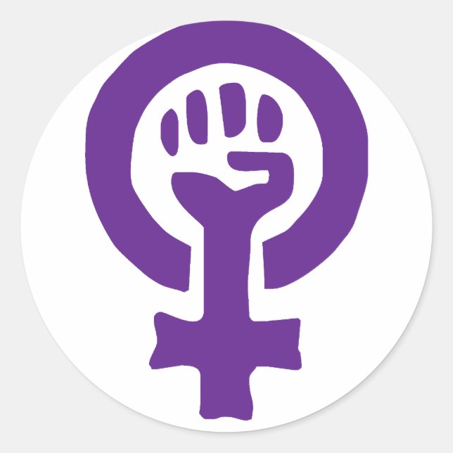 Sticker Rond Symbole féministe (Devant)