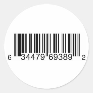 Sticker Rond Symbole générique d'UPC en ventes CD