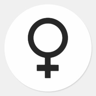 Sticker Rond Symbole genre féminin