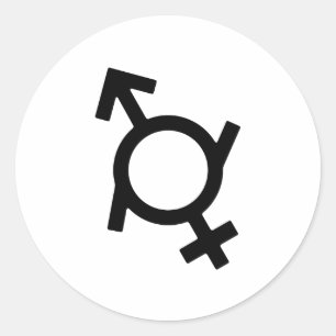 Sticker Rond Symbole genre fluide