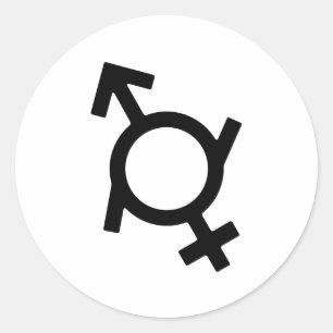 Sticker Rond Symbole genre fluide