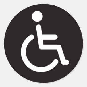 Sticker Rond Symbole handicapé
