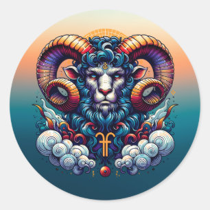 Sticker Rond SYMBOLE Horoscope   Ran mystique