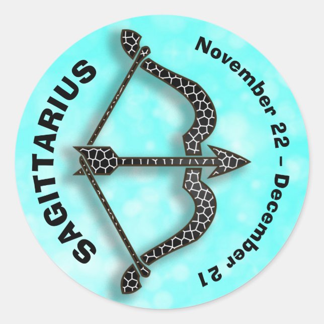 Sticker Rond SYMBOLE Horoscope Sagittaire Astrologie (Devant)