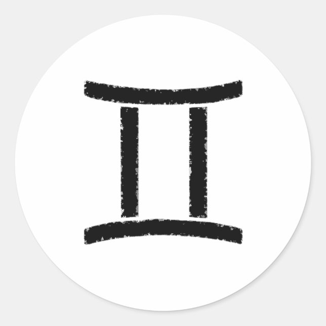 Sticker Rond SYMBOLE Horoscope SYMBOLE GEMini (Devant)