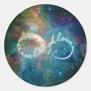 Sticker Rond Symbole impressionnant d'infini d'amour de rire de