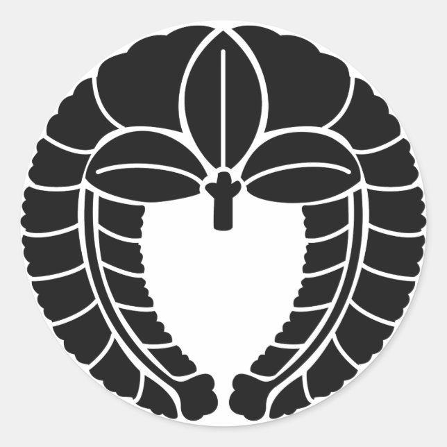 STICKER ROND SYMBOLE JAUNE (KAMON) (Devant)