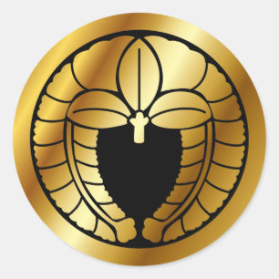 STICKER ROND SYMBOLE JAUNE (KAMON)