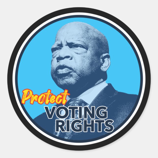 Sticker Rond Symbole John Lewis Protège les droits de vote (Devant)