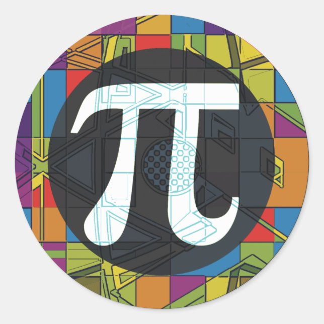 Sticker Rond Symbole Jour Pi - Arrondissements (Devant)
