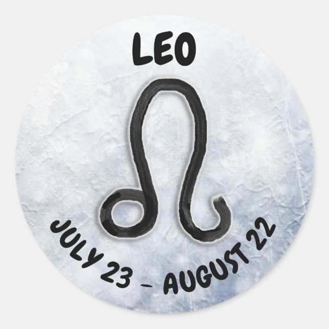 Sticker Rond Symbole Léo Horoscope (Devant)