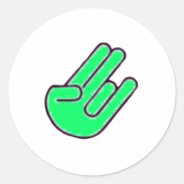 Sticker Rond Symbole main de Shocker (Devant)