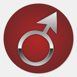 Sticker Rond Symbole Mars
