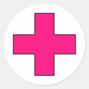 Sticker Rond Symbole Médicale croisé Médicale de garde de