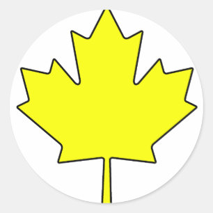 Sticker Rond Symbole national canadien Feuille d'érable Canada
