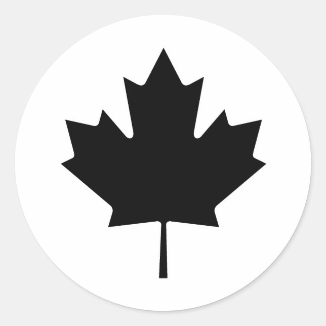 Sticker Rond Symbole national canadien Feuille d'érable Canada (Devant)