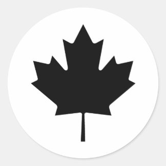 Sticker Rond Symbole national canadien Feuille d'érable Canada