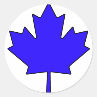 Sticker Rond Symbole national canadien Feuille d'érable Canada