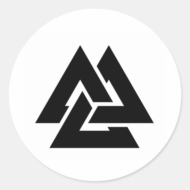 Sticker Rond Symbole noix de caille triquetra (Devant)