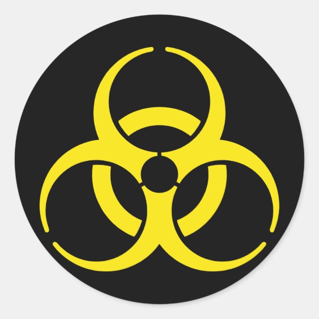 Sticker Rond Symbole nucléaire (Devant)