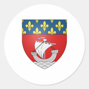 Sticker Rond Symbole officiel de l'Heraldry Blason Paris