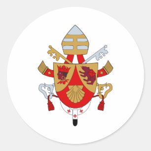 Sticker Rond Symbole officiel de l'Heraldry du Pape de BXVI